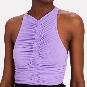 ALC adley ruched sleeveless halter top purple xs